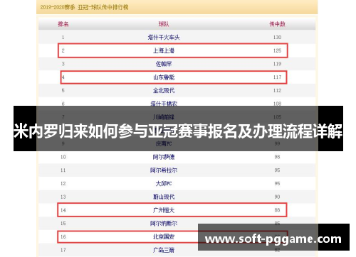 米内罗归来如何参与亚冠赛事报名及办理流程详解
